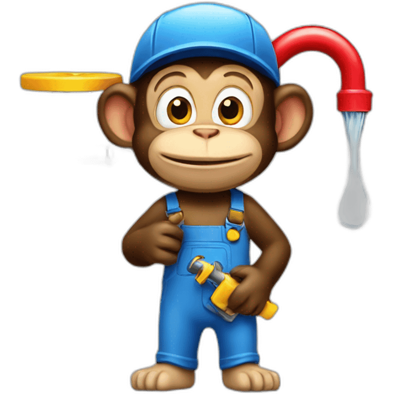 plumber monkey changing a faucet emoji