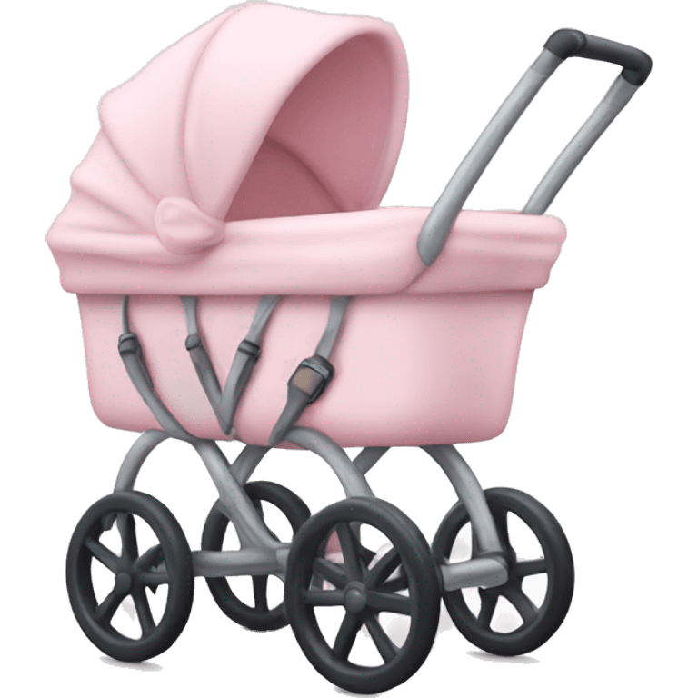 Light pink baby stroller cute emoji