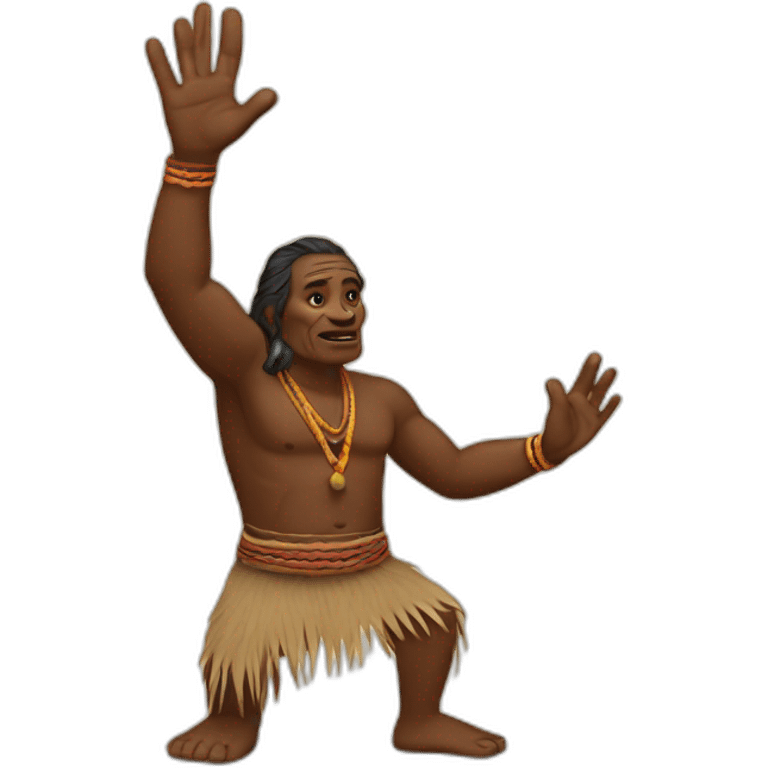 Aborigine waves his hand emoji