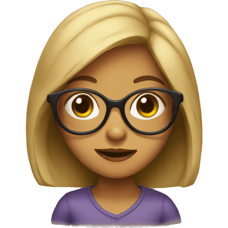 Girl with glasses  emoji