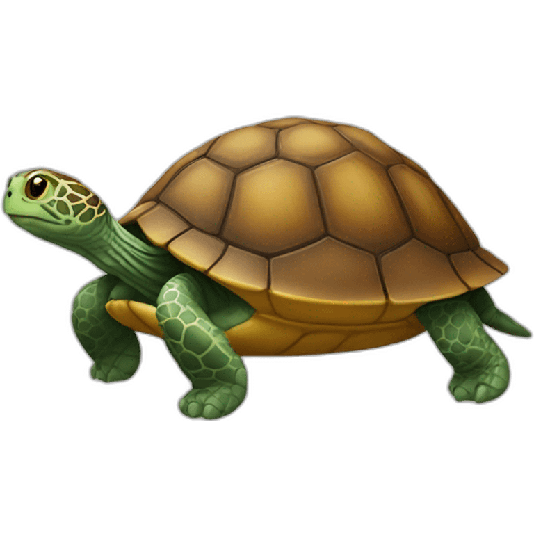 Chat sur un tortue emoji