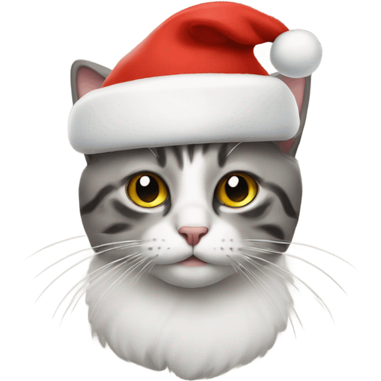 Cat with Christmas hat emoji