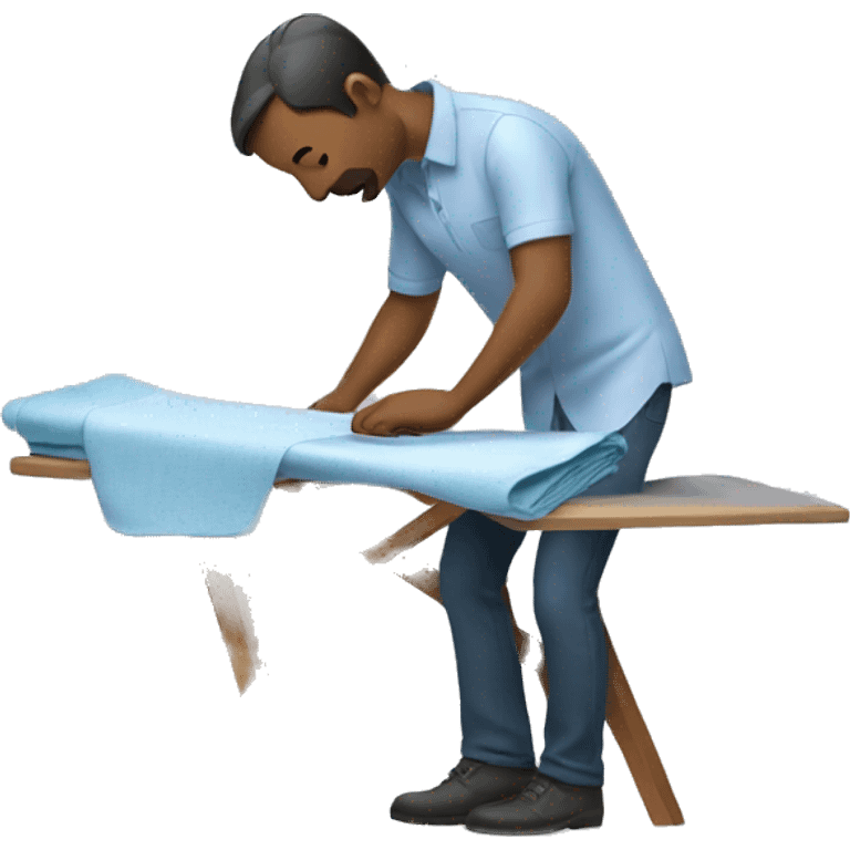 men ironing a shirt emoji