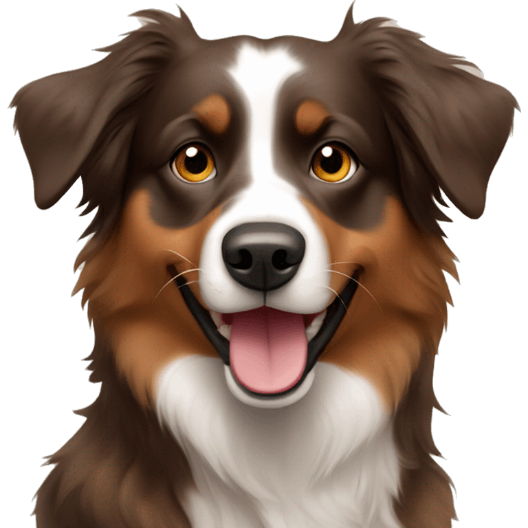 Brown Australian shepherd emoji