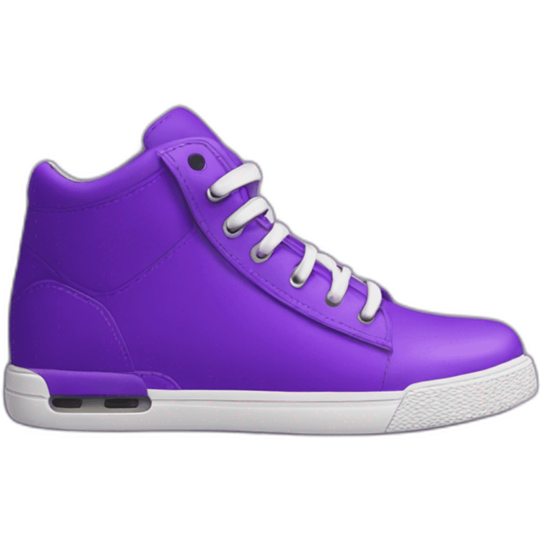 purple sneaker shadow still life emoji