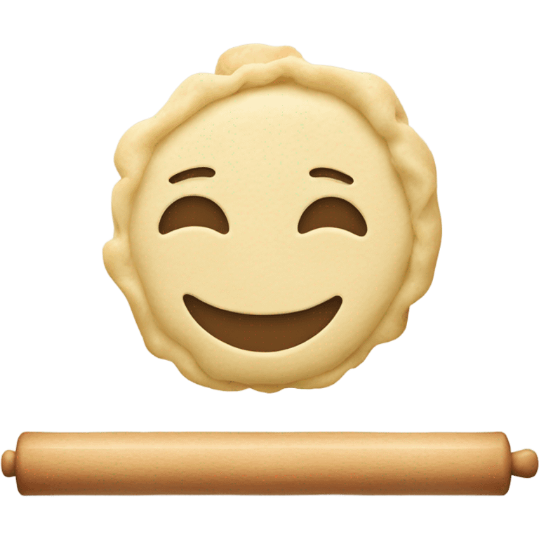 Dough being rolled by a rolling pin emoji