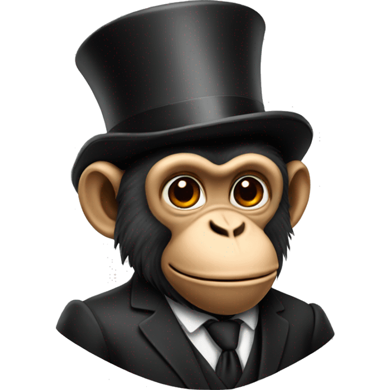 monkey with tophat emoji