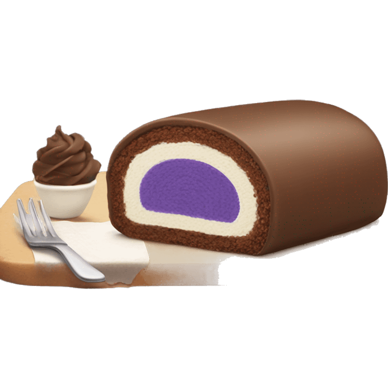 ube roll cake  emoji