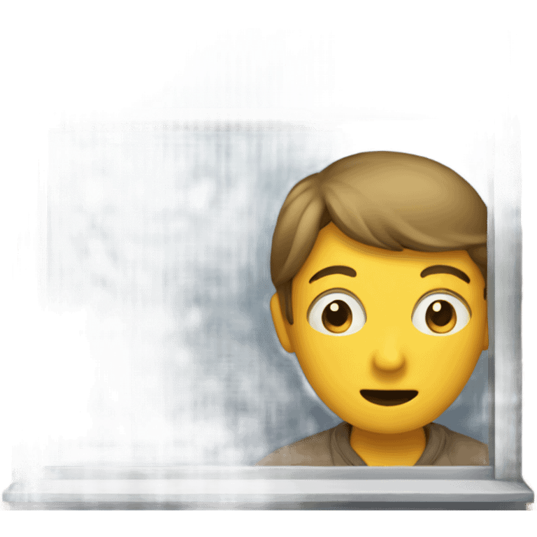 A person watching another person through a window from outside  emoji