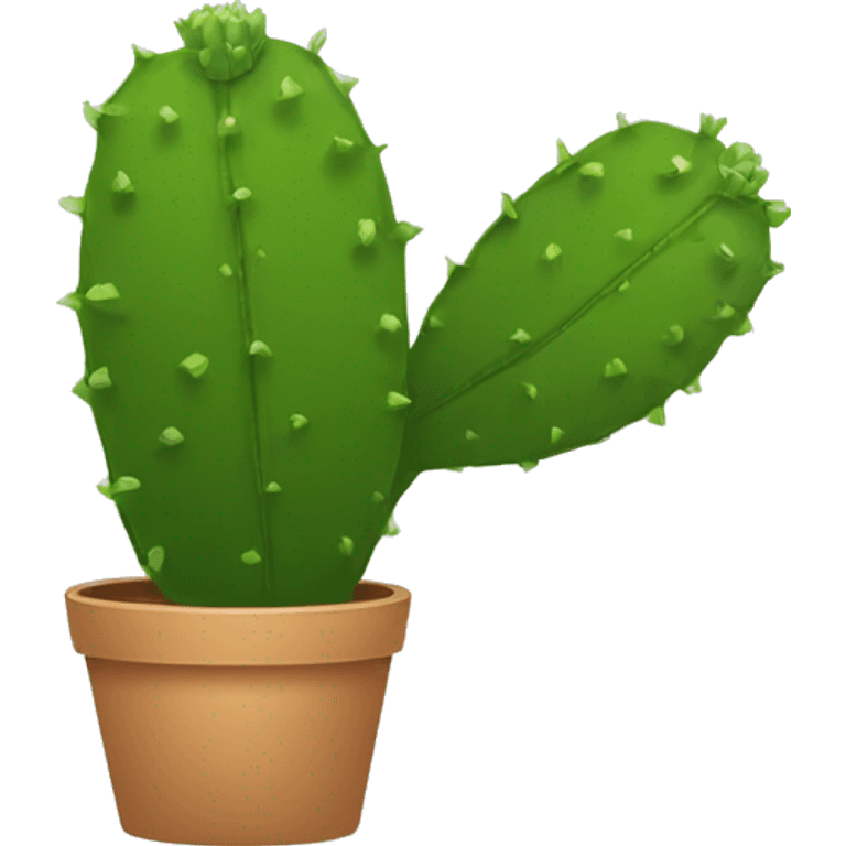 single flat Nopal without pot emoji