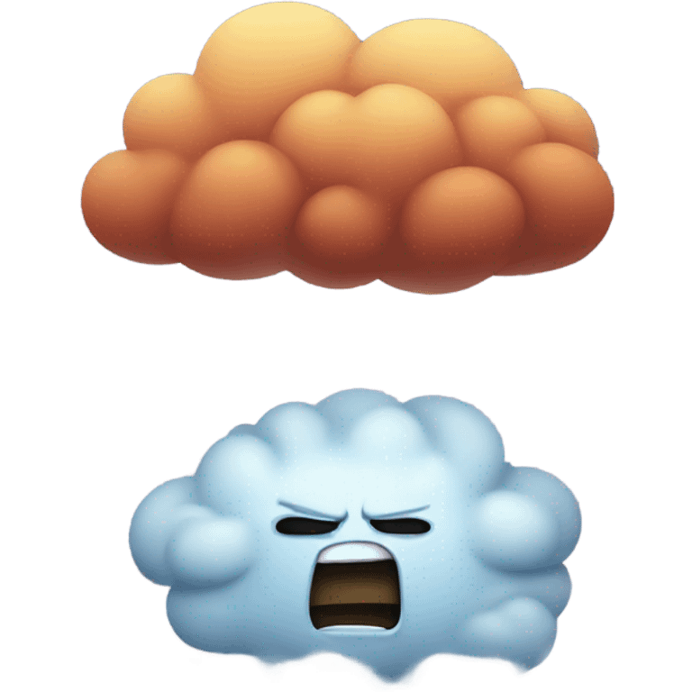 Cloud and angry emoji