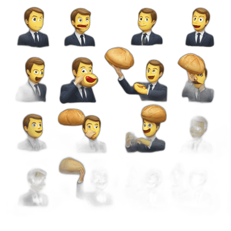 Macron qui mange emoji