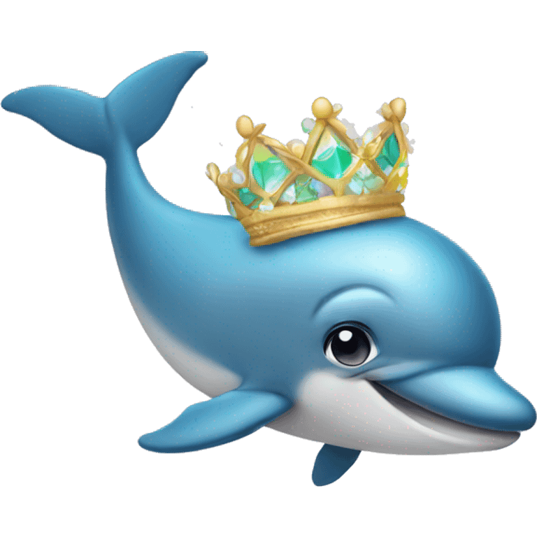 Dolphin wearing a tutu emoji