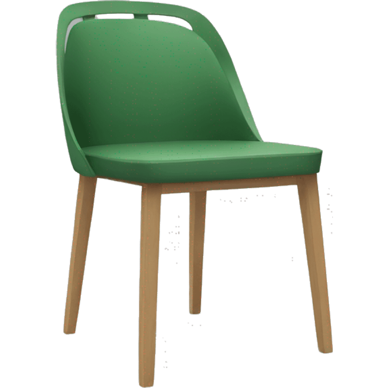 green dining modern chair - front look emoji