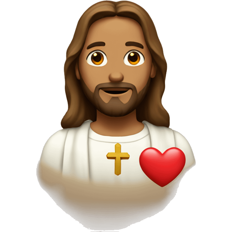 jesus with heart emoji