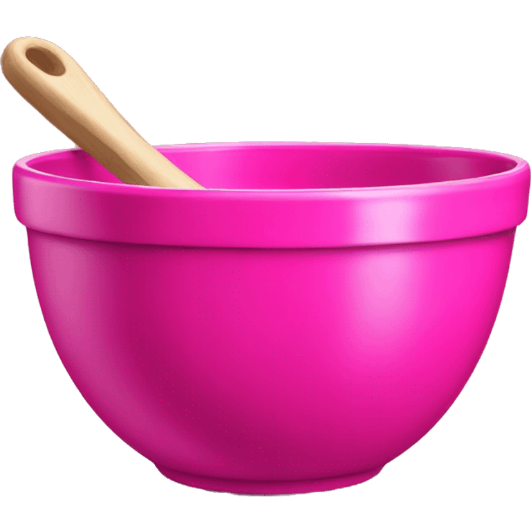 Realistic hot pink mixing bowl emoji