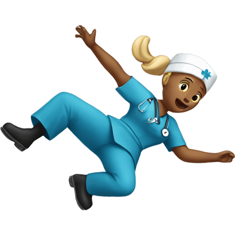 nurse falling emoji