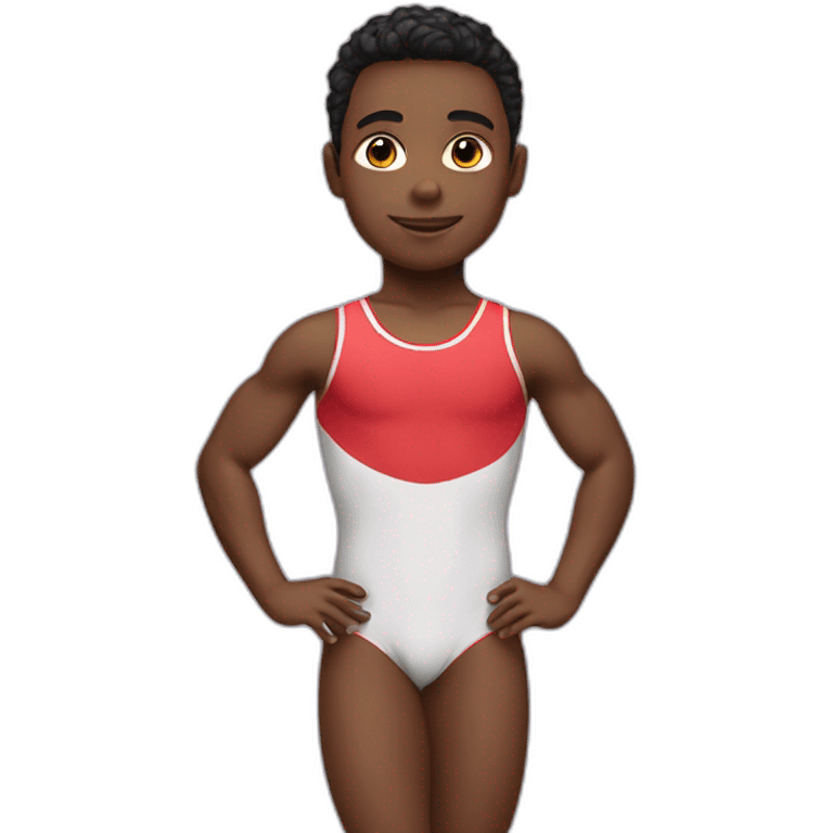 sporty boy in gymnast leotard emoji