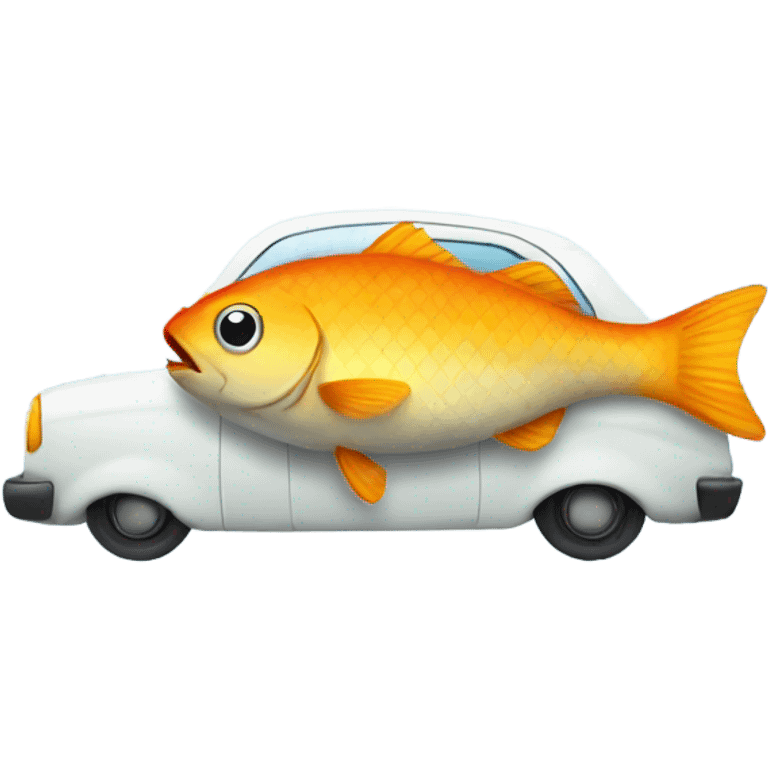 Fish in a car emoji