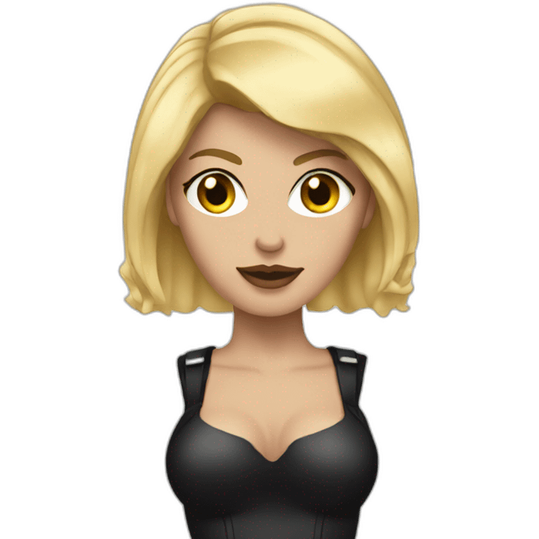 Dominatrix with blonde hair emoji