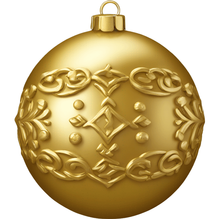 A metallic gold ornament emoji