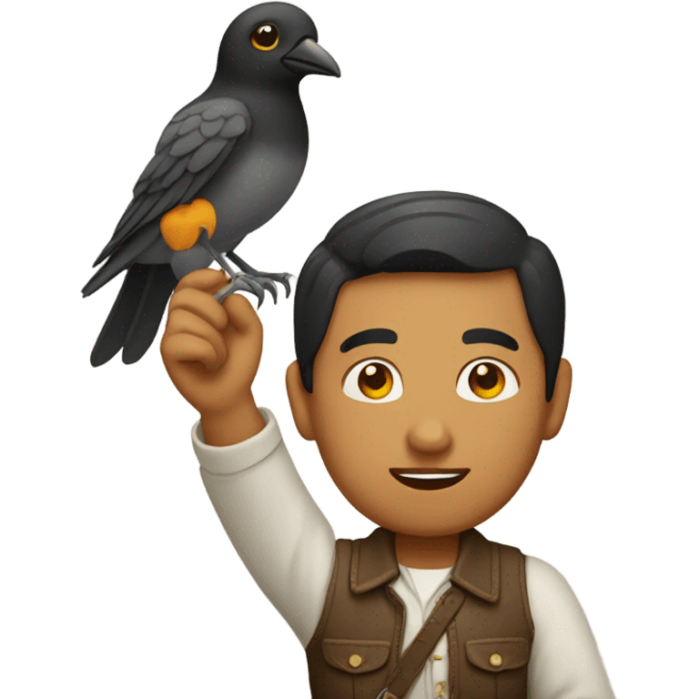 Mexican holding bird emoji