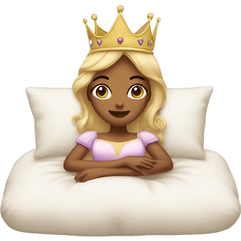 Princess laying on a pillow emoji