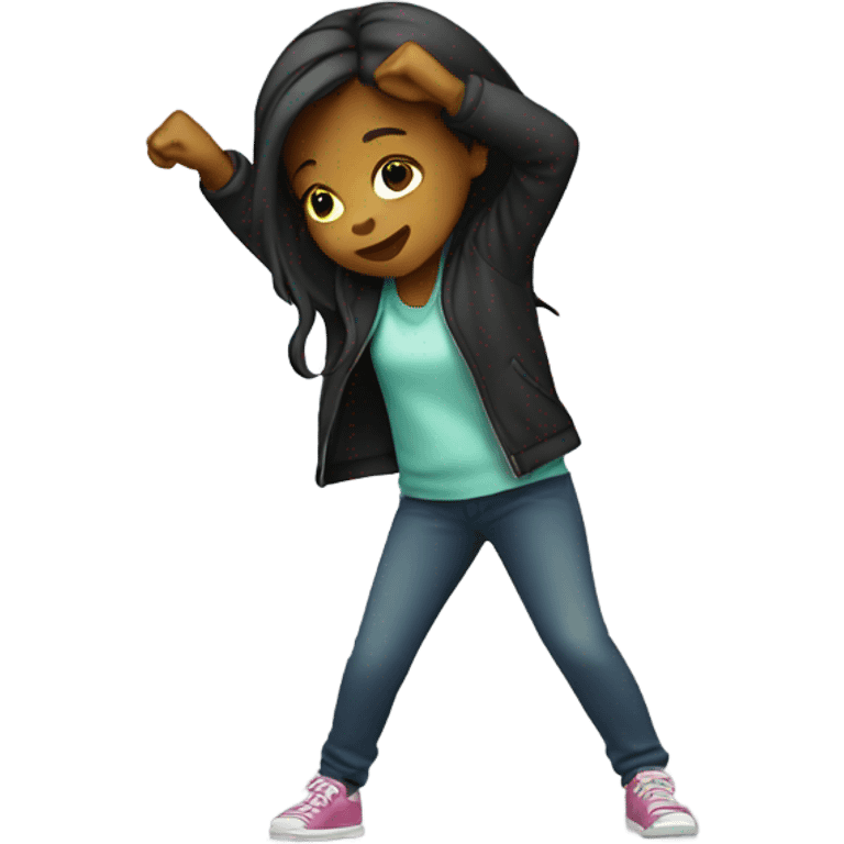 girl doing the dab  emoji