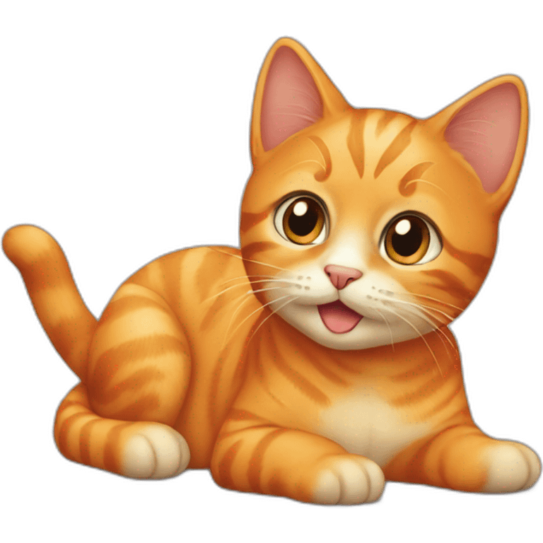 1years old full Orange cat emoji