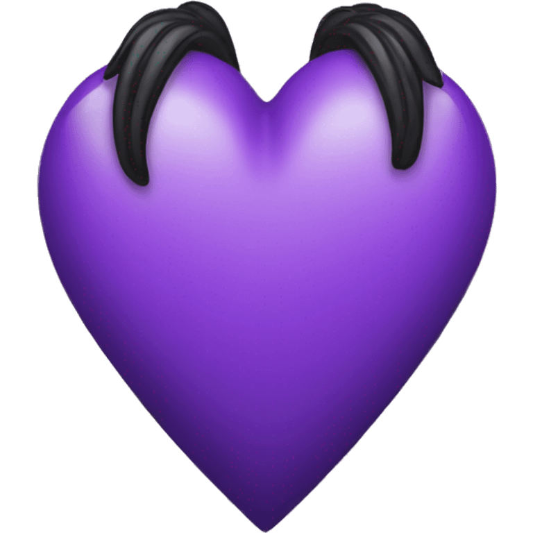 Half black and purple heart emoji