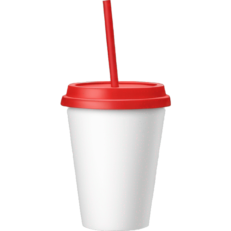 white cup with red straw emoji