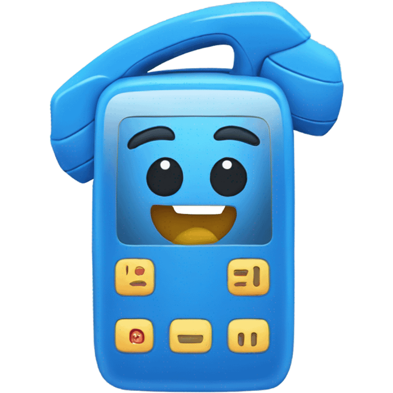 phone blue emoji