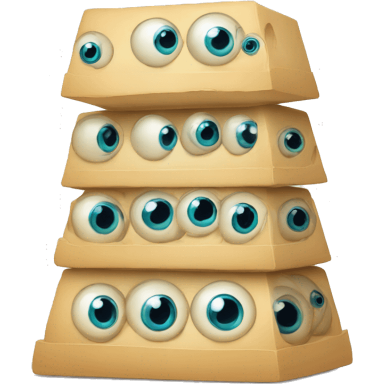 Stacked pyramid of eyeballs  emoji