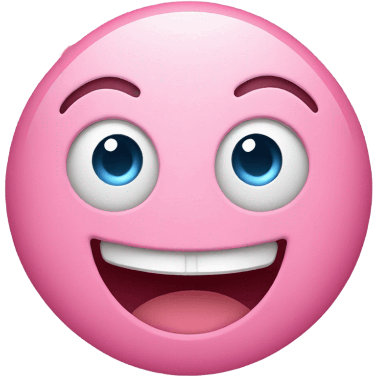 Pink happy face  emoji