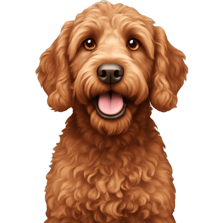 Red labradoodle emoji