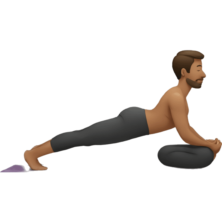 man doing yoga emoji