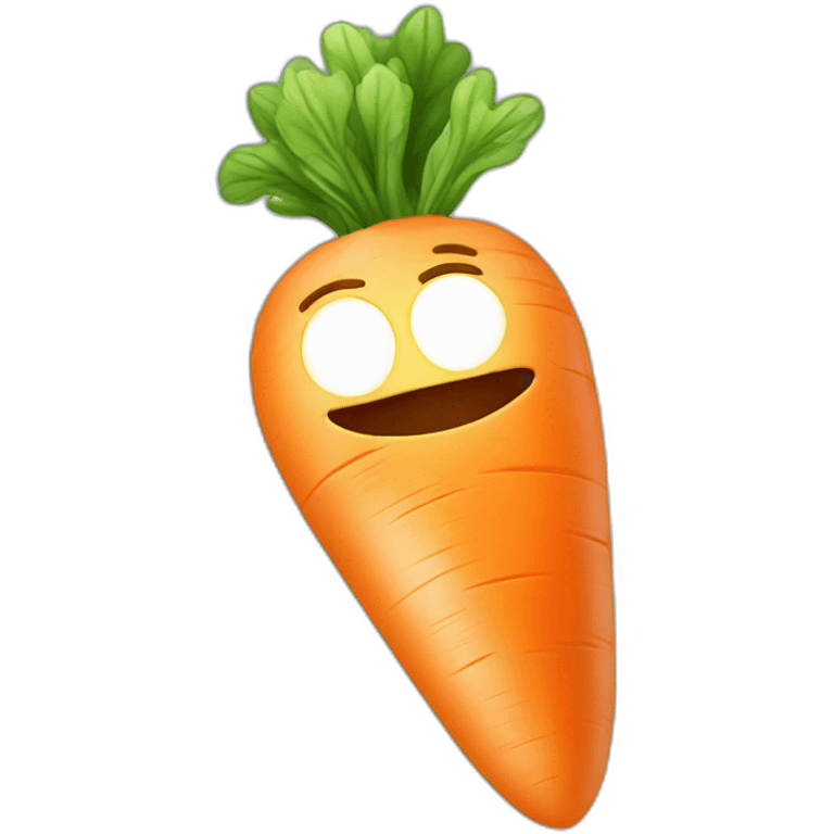 bright carrot with a star wake emoji