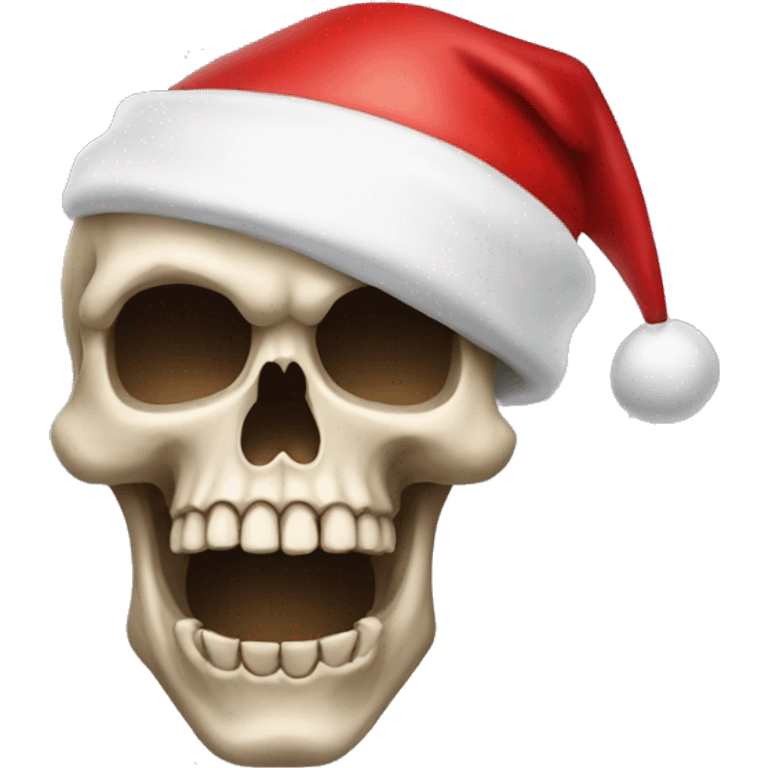 Skull with Santa hat emoji