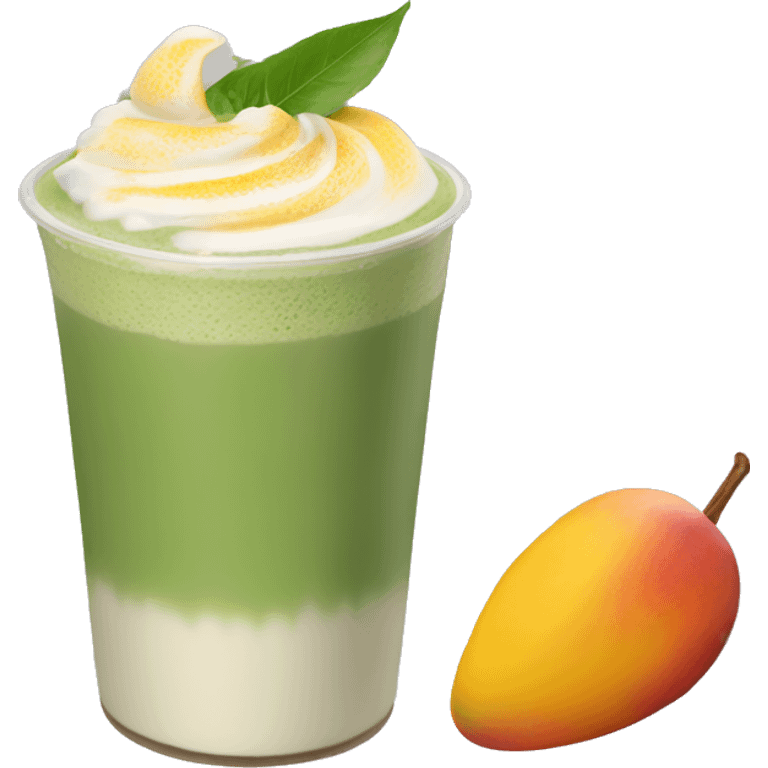 Mango Matcha Latte emoji