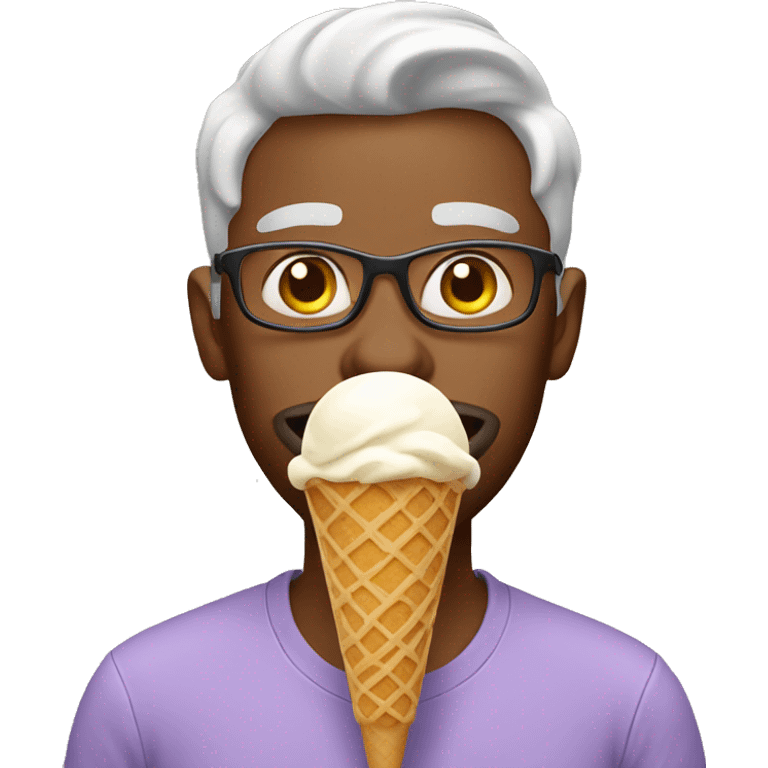 Crazy for ice cream emoji