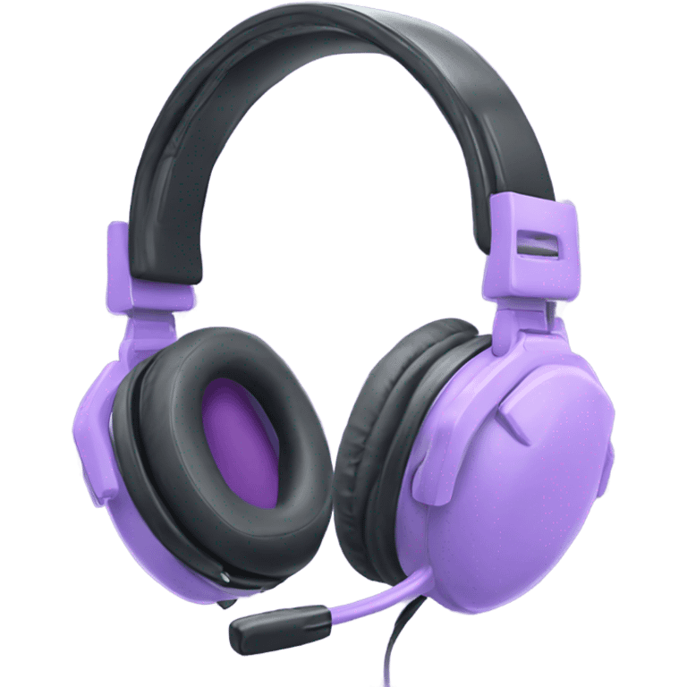 Lilac gaming headset emoji