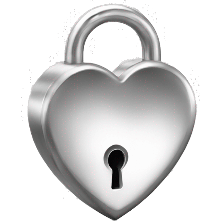  Heart lock silver  emoji