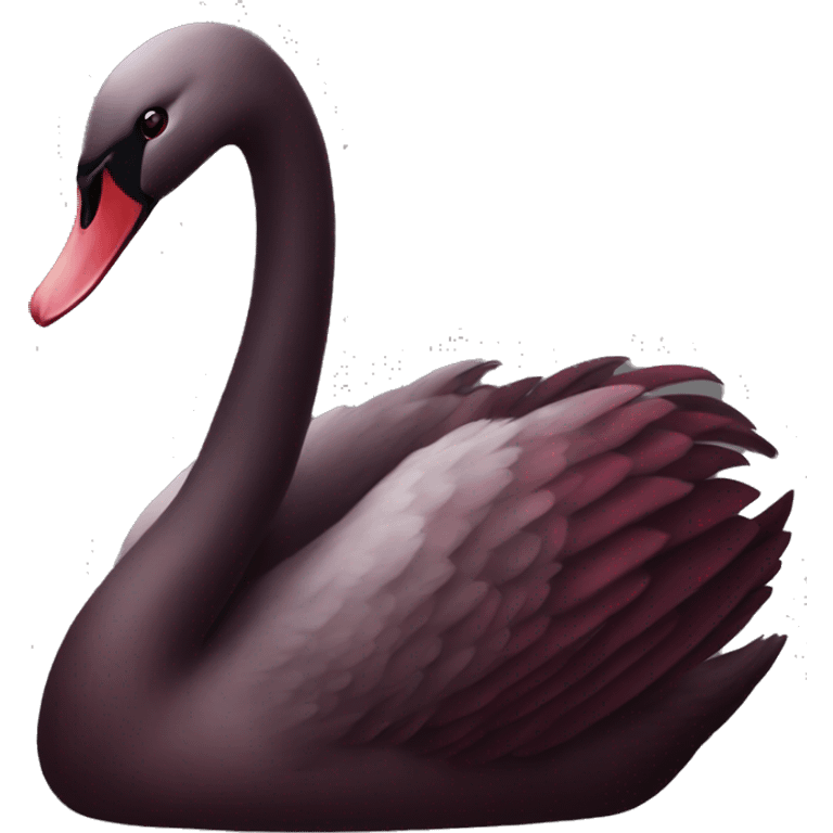 Dark red swan emoji