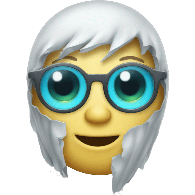 Fantasma con cadena y lentes emoji