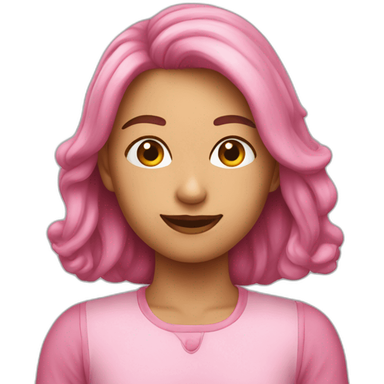 Caca de couleur rose emoji