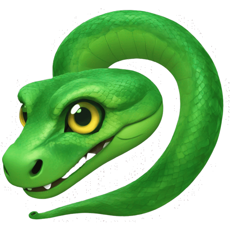 Un serpent aux yeux verts emoji