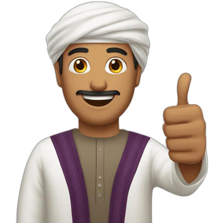 Omani man thumbs up emoji