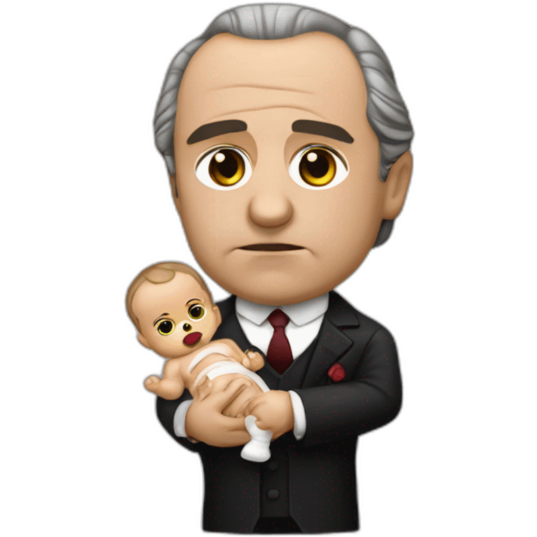 Vito Corleone with baby pacifier emoji