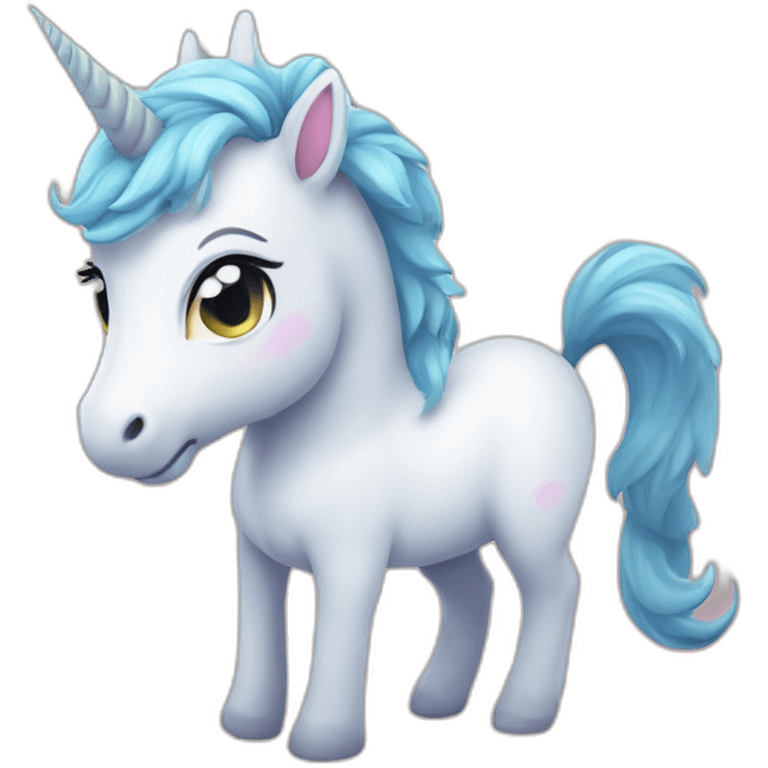 Une licorne cute emoji