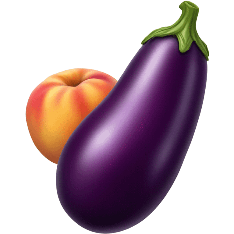 Eggplant and peach emoji